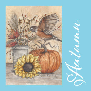 American Robin Greeting Cards - Autumn