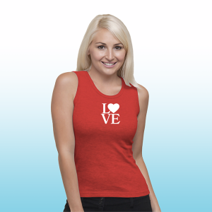 Red BAYSIDE 1 X 1 RIB TANK TOP